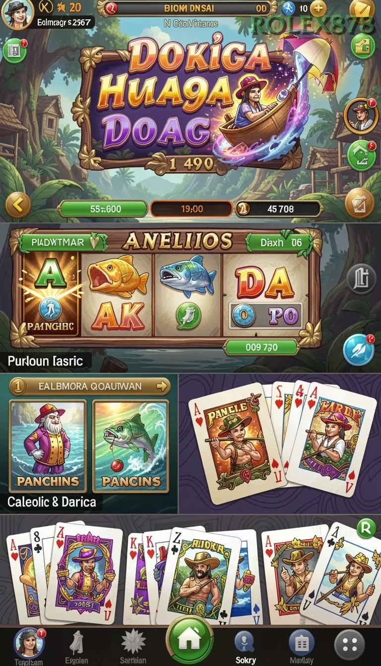 Cuplikan layar AAKASINO — menu navigasi